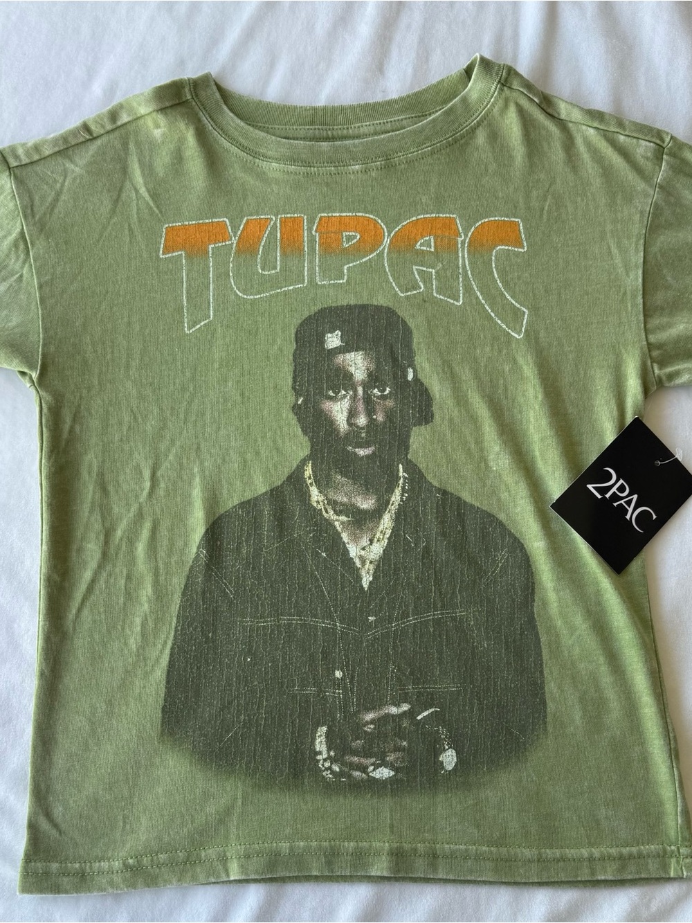 & Other Stories Kids Olive Green 2PAC Graphic Tee